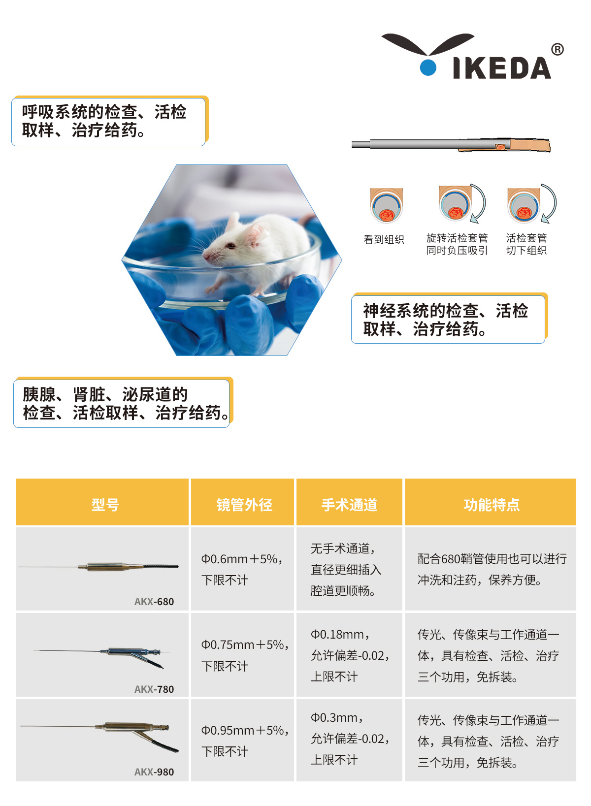 益柯達(dá)大、小鼠腸鏡解決方案
